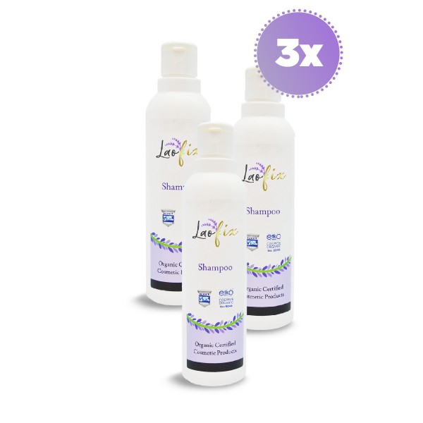 Laofix Organic Anti-Loss Herbal Lavender and Horsetail Shampoo 3x250 ml 